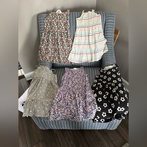 Old Navy and H&M Floral and Striped Girls' Dresses bundle - size 6/7